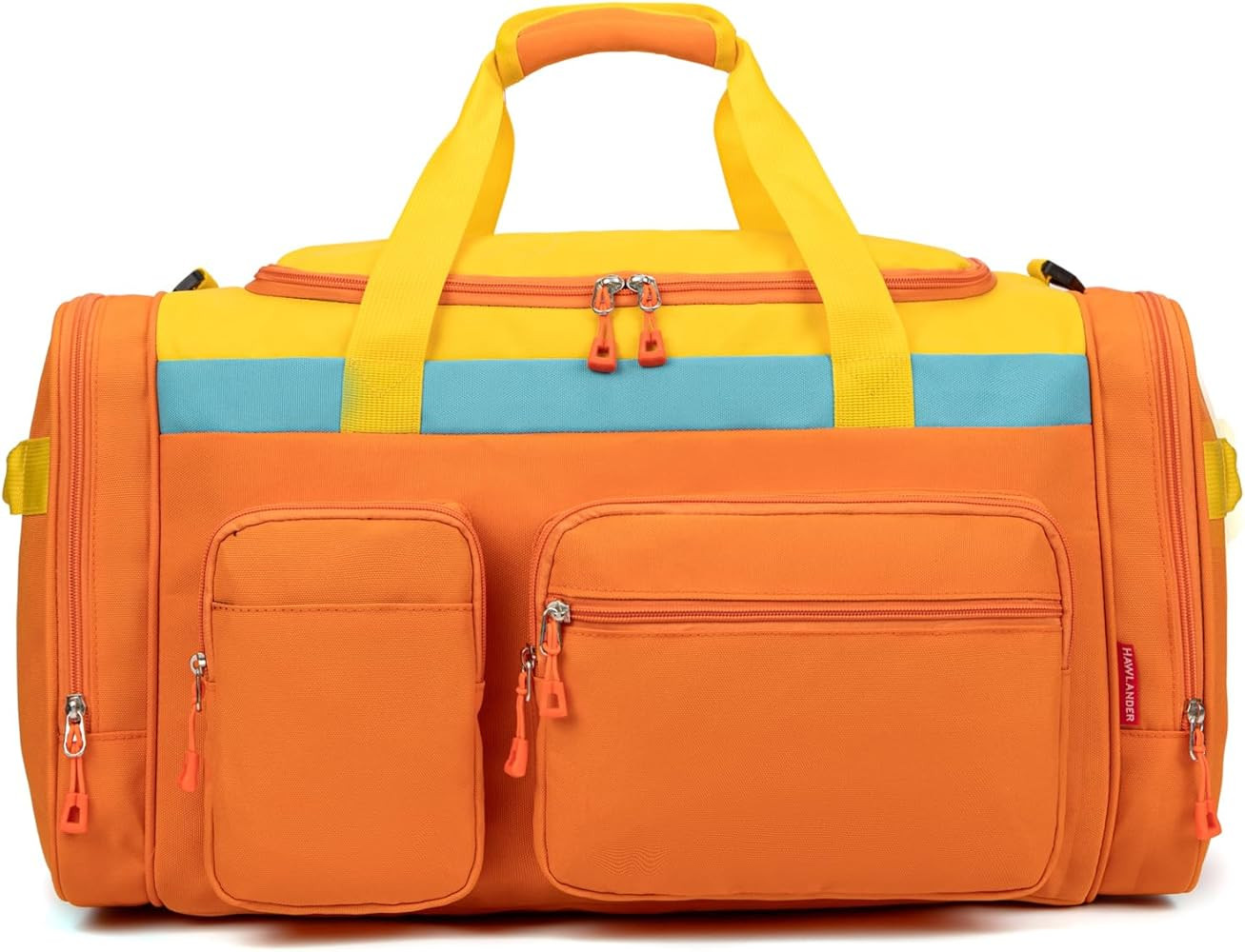 HawLander Large Kids Duffle Bag for Travel, Overnight, or Weekender, 22" inch (Orange) | Amazon (US)