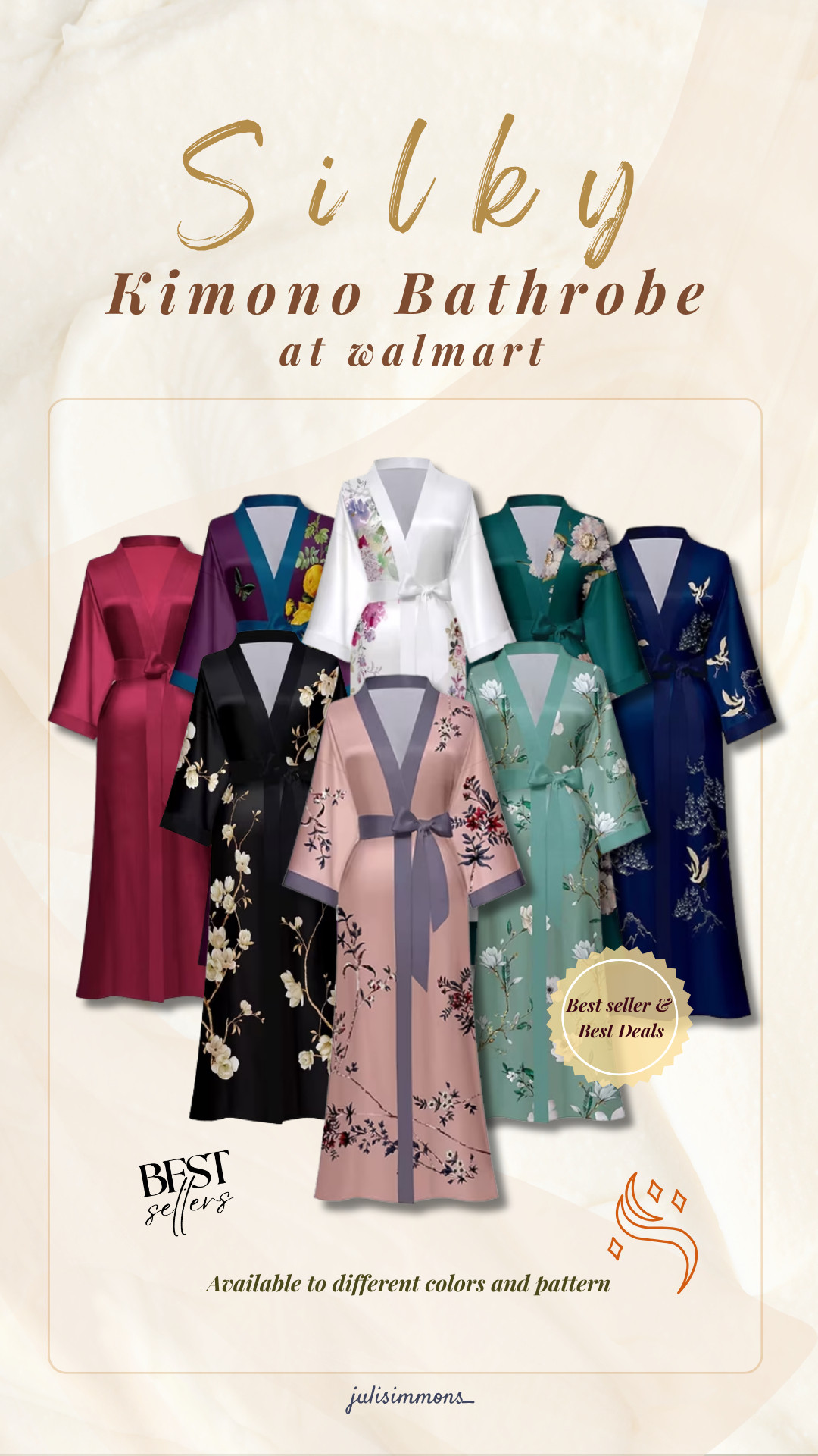That feeling when you stop putting yourself last and start wearing things that make you feel like a queen, even when you’re just getting ready for bed. These silky floral kimono robes feel so luxurious and feminine without the luxury price tag. I love that they come in different colors and patterns too! Now I totally understand the hype. No wonder this Walmart find has so many purchases and is one of the bestsellers.


silky kimono robe, floral kimono robe, women’s kimono robe, women’s bathrobe, silky bathrobe, floral bathrobe, elegant robe, feminine robe, luxury look for less, affordable luxury, affordable robe, Walmart finds, Walmart fashion finds, Walmart home finds, Walmart bestsellers, cozy loungewear, feminine loungewear, sleepwear for women, robe for women, affordable loungewear

#LTKFinds #LTKWalmartFinds #Silkyrobe 
 

 #LTKgrwm #LTKSaleAlert