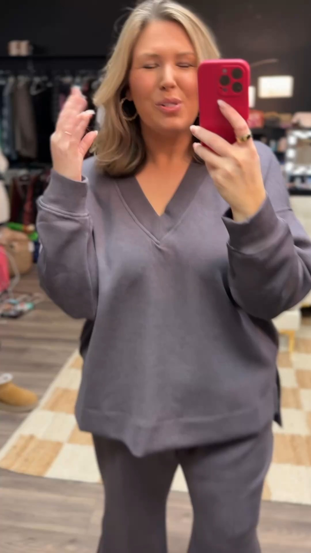 @spanx is having their end of season sale!! Here are a few newer pieces I love that are included!! I’m 5’8 plus size 18/20/2X 42DD #spanxpartner 
👉TUNIC VNeck - I like to size up for length; I wear 3X! 
👉WIDE LEG PANTS & SLIM STRAIGHT PANTS - I like a size up for waistband comfiness! I wear 3X!
👉HALF ZIP TUNIC - I like to size up for length, I wear 3X
👉BOOTY BOOST LEGGINGS - true to size, I wear 2X!
👉SHIMMER BLACK WRAP - runs true, I wear my regular 2X! 
👉LEOPARD STIRRUPS - size down, I need the 1x!

#LTKPlusSize #LTKOver40 #LTKSaleAlert