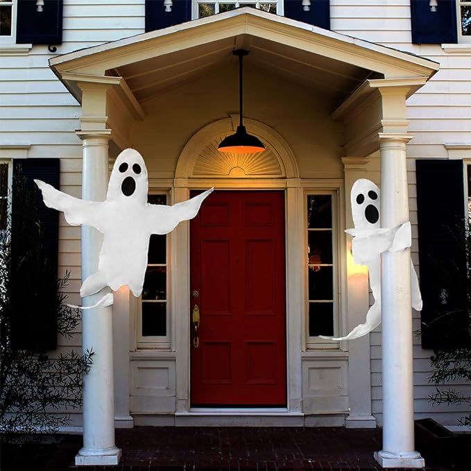 CCINEE Peek A Boo Hanging Ghost 50" X 53" Large Spooky Outdoor Decoration for Halloween Party Law... | Amazon (US)