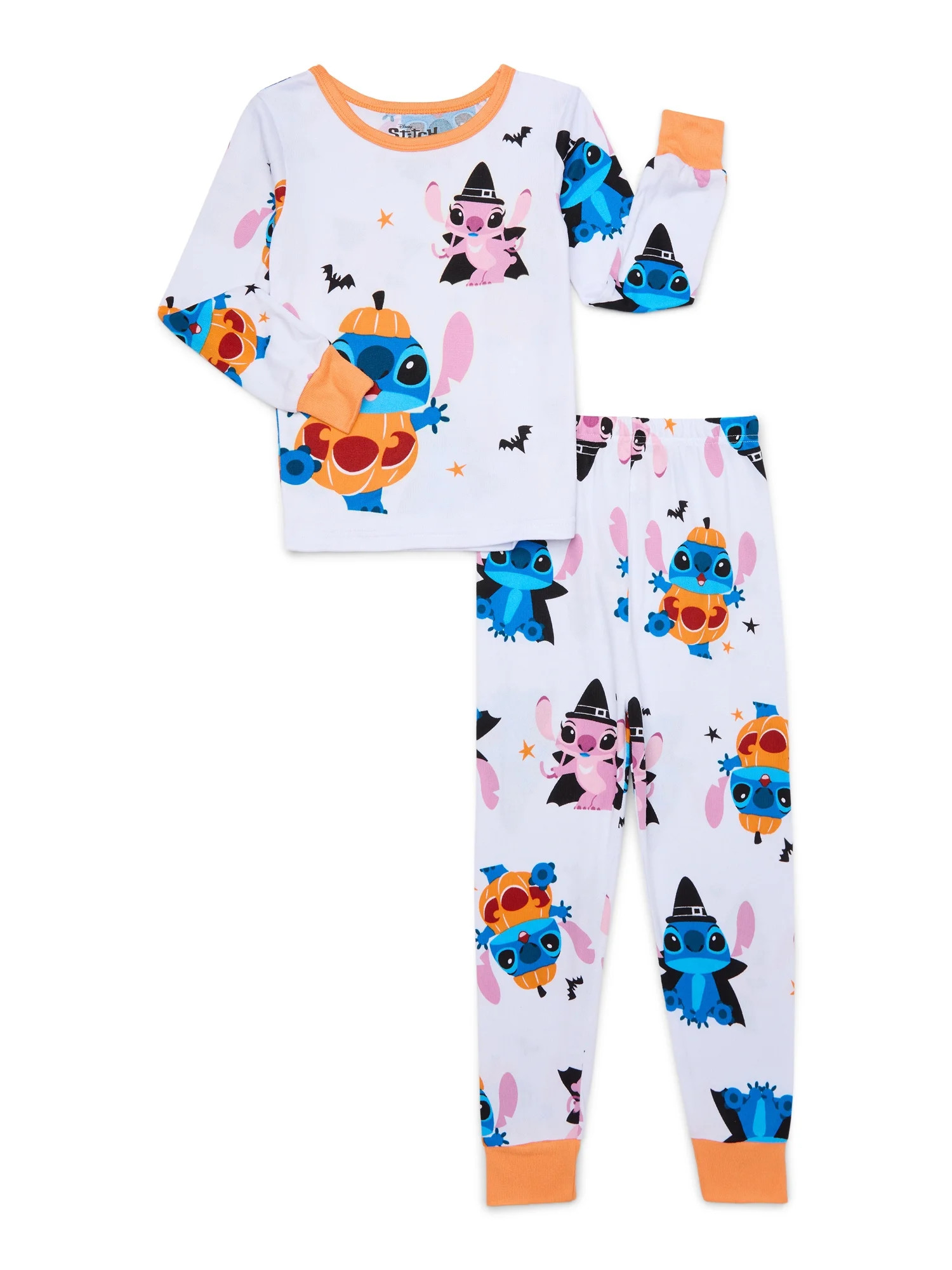 Lilo & Stitch Girls Halloween Snug Fit Pajama Set, 2-Piece, Sizes 4-10 - Walmart.com | Walmart (US)