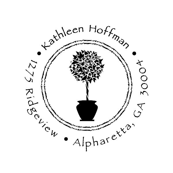 Topiary Circle Custom Stamp | Paper Source | Paper Source