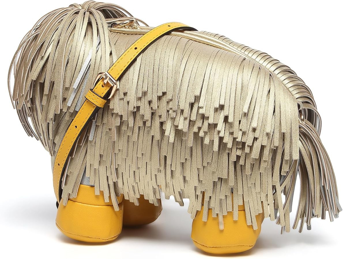 Women PU Leather Unique Novelty Dog Shaped Crossbody Shoulder Bag Handbag Purse | Amazon (US)