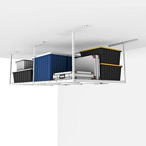 FLEXIMOUNTS 4x8 Overhead Garage Storage Rack, Adjustable Garage Storage Organization Systerm, Hea... | Amazon (US)