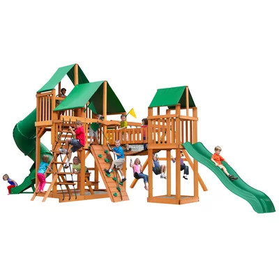 Treasure Trove I Wooden Swing Set - Professional Installation Available | Wayfair North America