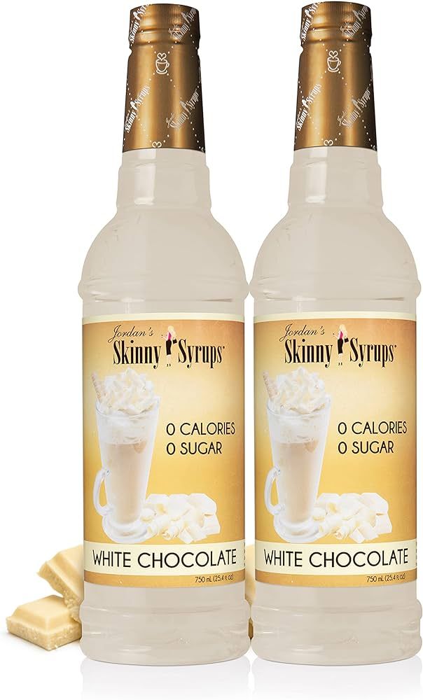 Jordan's Skinny Syrups Sugar Free Coffee Syrup, White Chocolate Flavor Mix, Zero Calorie Flavorin... | Amazon (US)
