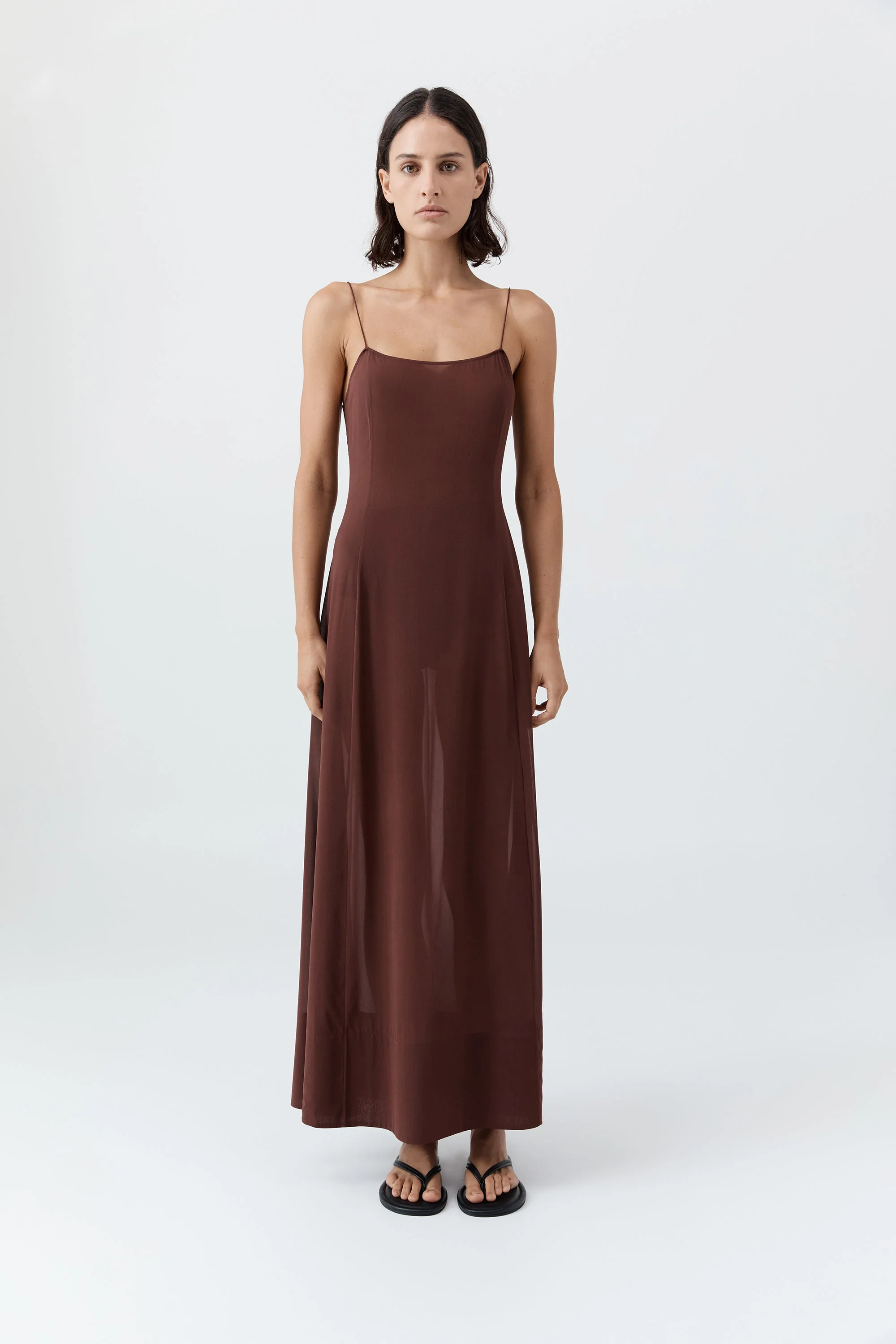 Sheer Silk Slip Dress - Liqueur | St. Agni (US, UK, EU)