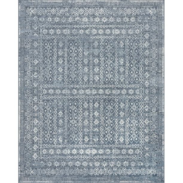 Traditional 8x10 Area Rug (7'10'' x 10'2'') Persian Blue Living Room Easy to Clean - Walmart.com | Walmart (US)