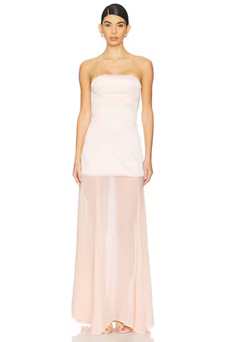 Jasmine Gown in Peach Pink | Revolve Clothing (Global)