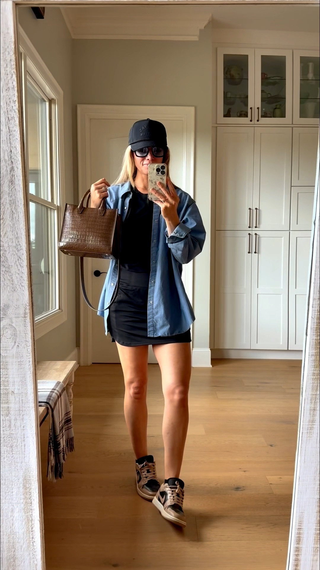 Cross country mom #ootd

Size reference 5’ 9” 140 lbs

Big smith western shirt - xxl tall
(Really, really old - was my dads)

Black muscle tank - medium

Black athletic skirt / skort  - small
(Currently on sale for $20)

Jordan’s - sized up 1/2 size


Athletic outfit. Cool mom outfit. Saturday ootd. Athleisure. Western Athleisure.

#LTKOver40 #LTKootd #LTKTall