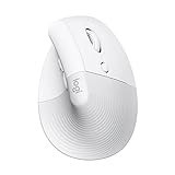 Logitech Lift Vertical Ergonomic Mouse, Wireless, Bluetooth or Logi Bolt USB receiver, Quiet clicks, 4 buttons, compatible with Windows/macOS/iPadOS, Laptop, PC - Off White | Amazon (US)