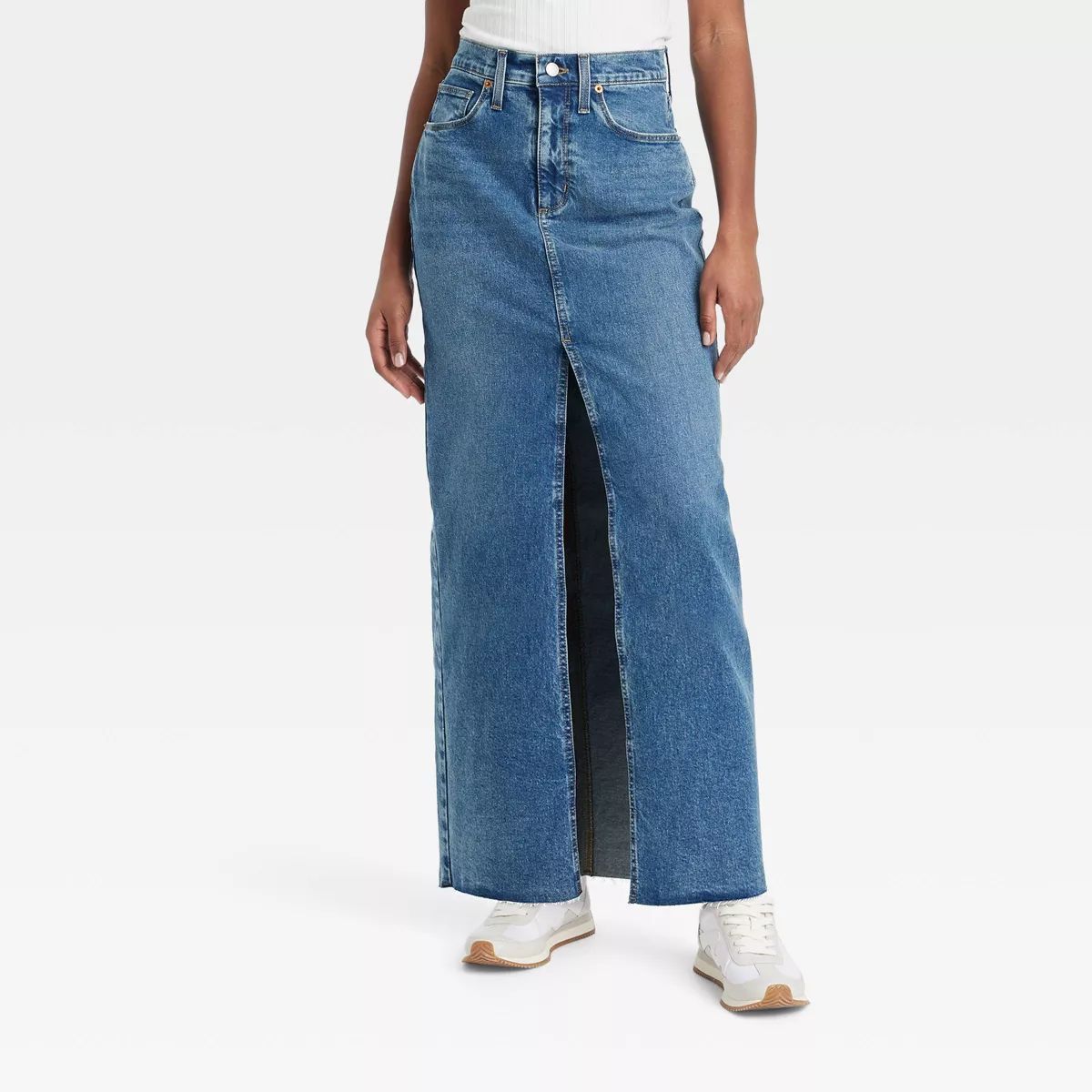 Women's High-Rise Denim Maxi Skirt - Universal Thread™ | Target