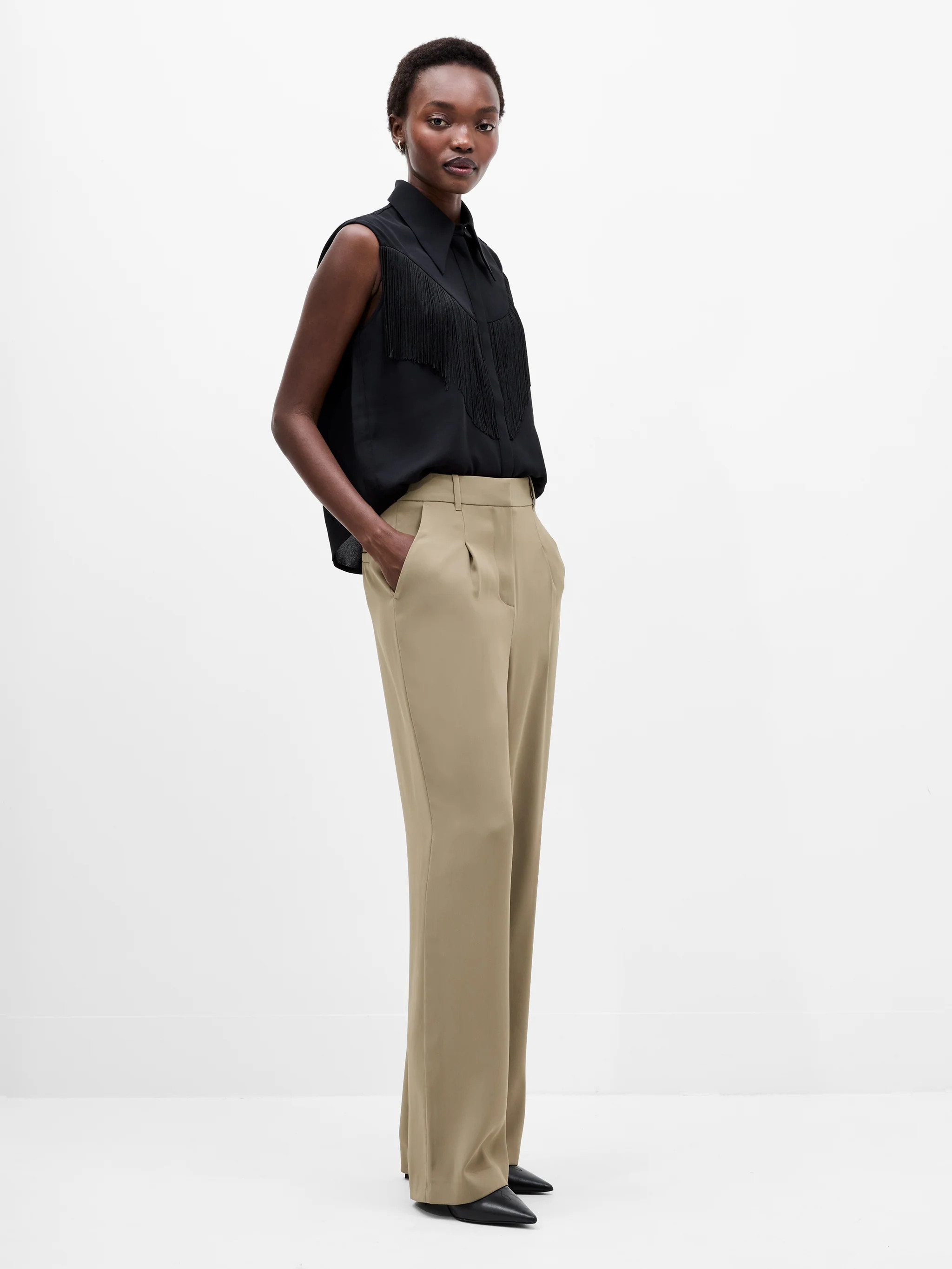 Vinnie Suiting Pleated Trousers | French Connection (UK)