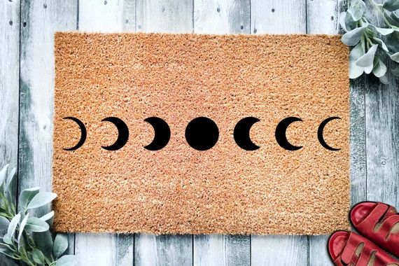 Moon Phases Door Mat  Lunar Phases  Space Doormat  Welcome - Etsy | Etsy (US)