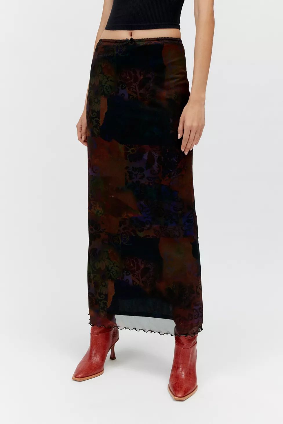 UO Camilla Mesh Maxi Skirt | Urban Outfitters (US and RoW)