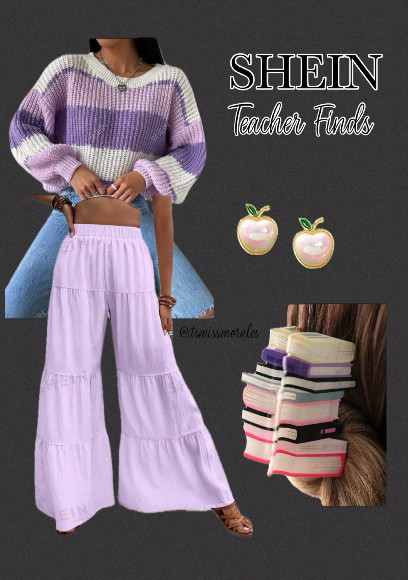 SHEIN Teacher Outfit for today!!
It’s giving everything and more, especially that book clip!!! Like hello🤩💜

#LTKStyleTip #LTKSaleAlert