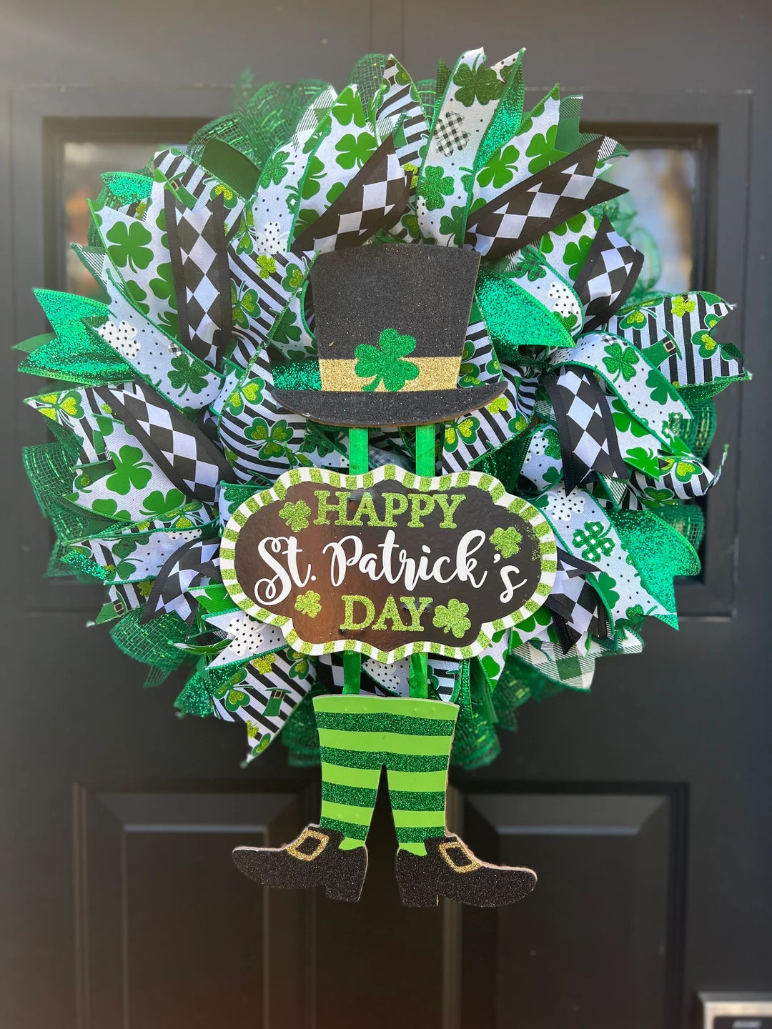 A Leprechaun St Patrick’s Day Wreath - Etsy | Etsy (US)