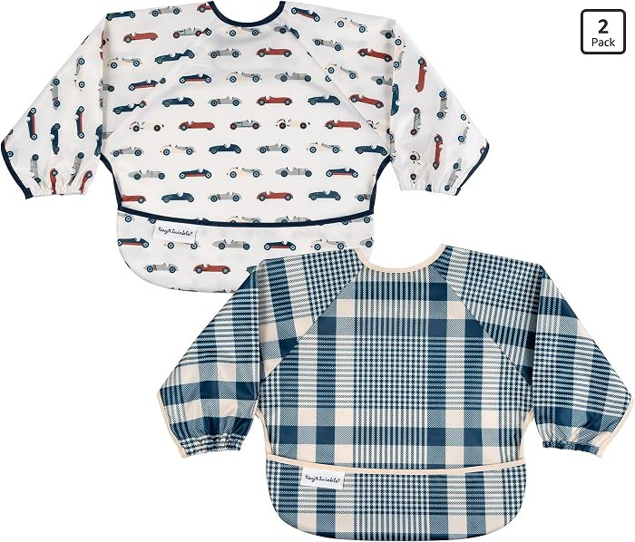 Tiny Twinkle Long Sleeve Bib for Babies & Toddlers | 2-Pack Waterproof Smock Bib for Eating | Mac... | Amazon (US)