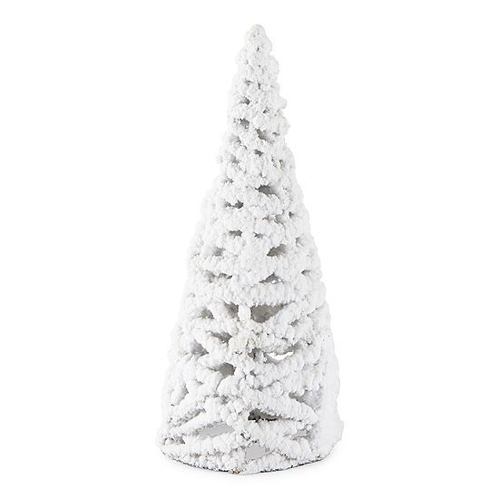 North Pole Trading Co. Into The Woods Small Flocked Cone Christmas Tabletop Tree | JCPenney