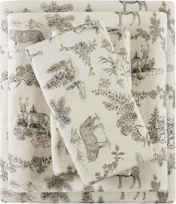 Comfort Spaces Cotton Flannel Sheets Queen Size, Ultra Soft Flannel Sheet Set with 14" Elastic Po... | Amazon (US)