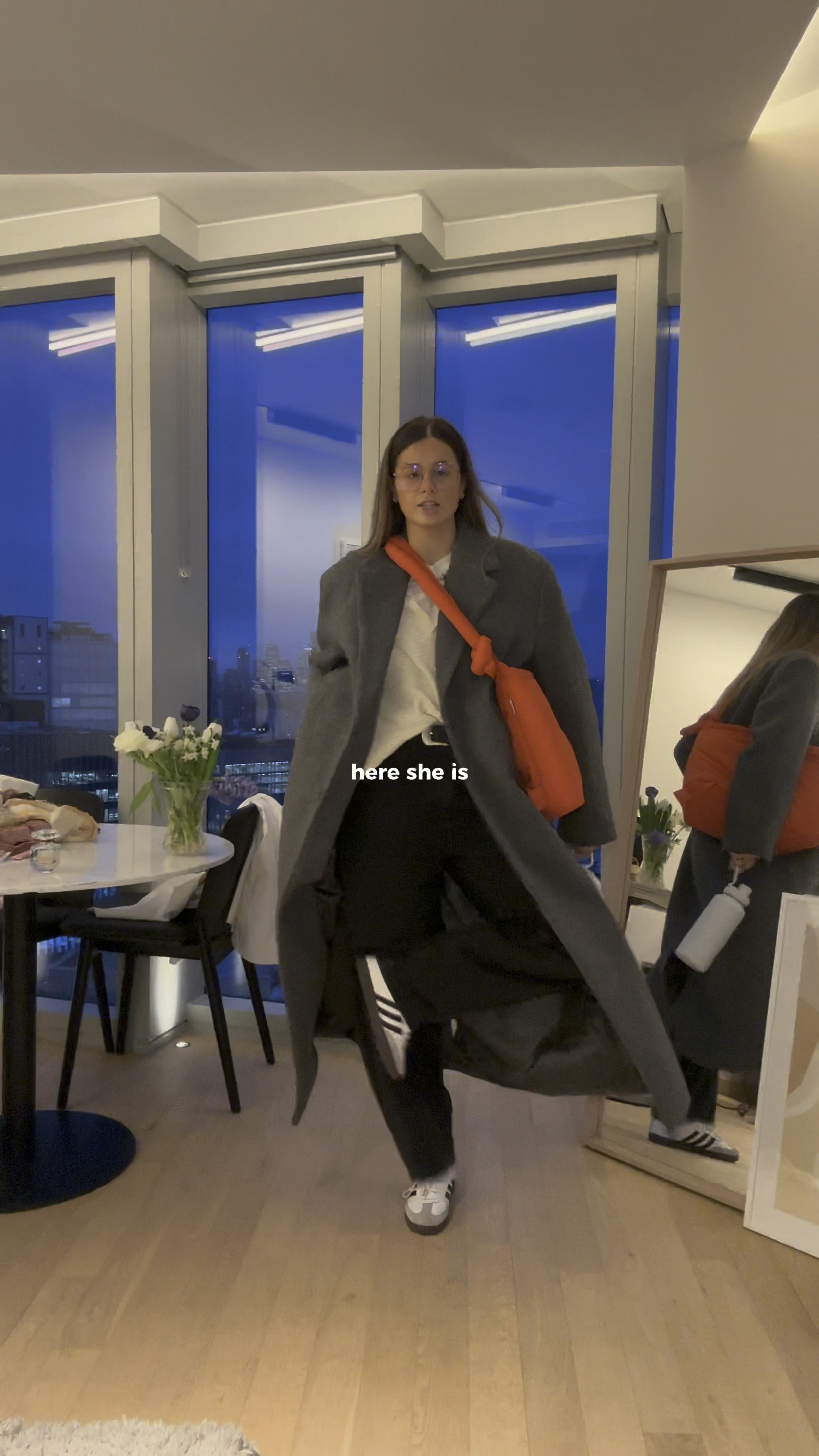 black wide leg jeans, white tshirt, cream vneck knit, grey wool coat, white samba, black leather silver belt, gold earrings

#LTKworkwear #LTKMostLoved #LTKSeasonal