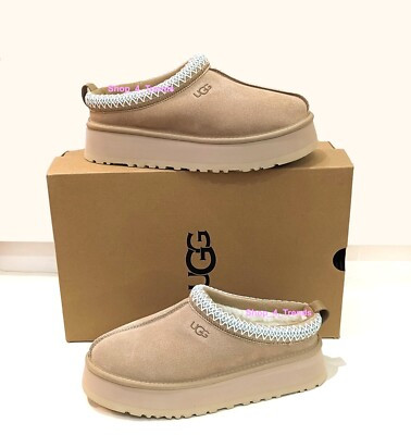 New Women's Shoes 100% UGG Brand Braid Tazz Platform Slippers 1122553 Sand  | eBay | eBay US
