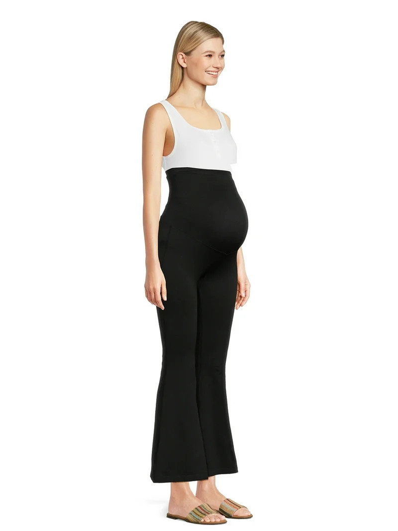 Time and Tru Women's Maternity Flare Leggings, 28” Inseam | Walmart (US)