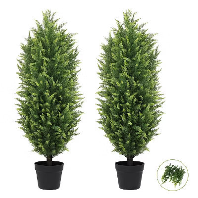 poetree 3/4/5/6 ft.Artificial Cedar Topiary Trees in Pots,Faux Greenery for Outdoor and Indoor Green 6ft | Target
