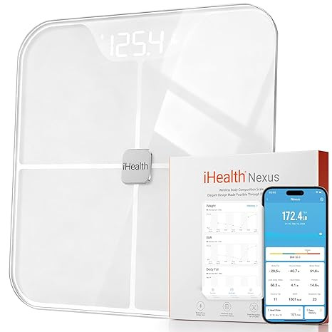 iHealth Nexus Smart Scale for Body Weight Bluetooth, Digital Bathroom Scale Body Fat and Muscle, ... | Amazon (US)