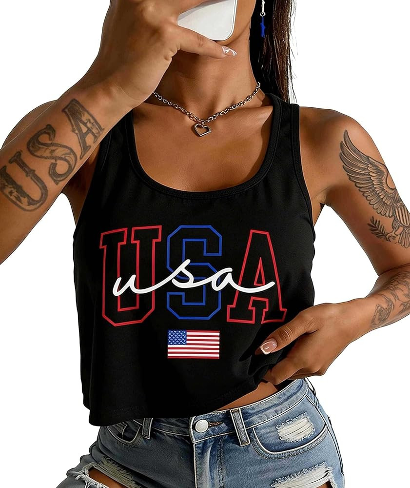 USA Tank Top Women 4th of July Shirts Patriotic Shirt American Flag Tee 250 Anniversary USA Tshir... | Amazon (US)