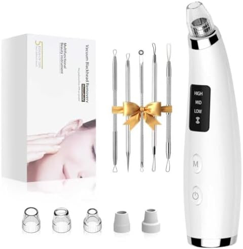 Facial Pore Blackhead Remover Vacuum - Fore Cleaner and Blackhead Extractor with 3 Adjustable Suc... | Amazon (US)