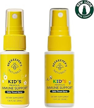 Kids Propolis Throat Spray - Natural Immune Support & Sore Throat Relief - by BEEKEEPER'S NATURAL... | Amazon (US)