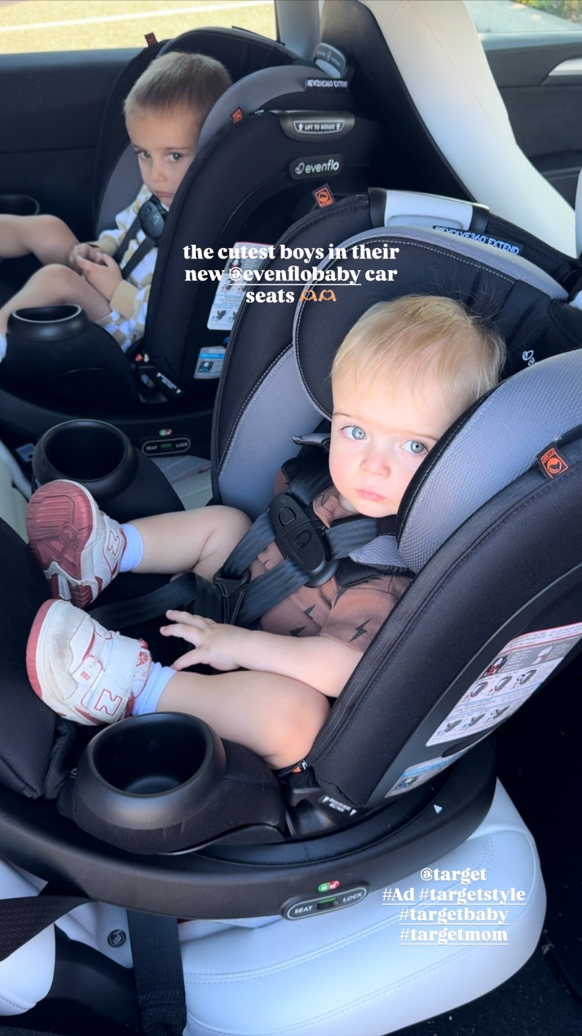 #Ad The boys LOVE their new car seats!! 🫶🏻They are good for babies 4lbs and up!! #targetstyle #targetbaby #targetmom @target @evenflobaby