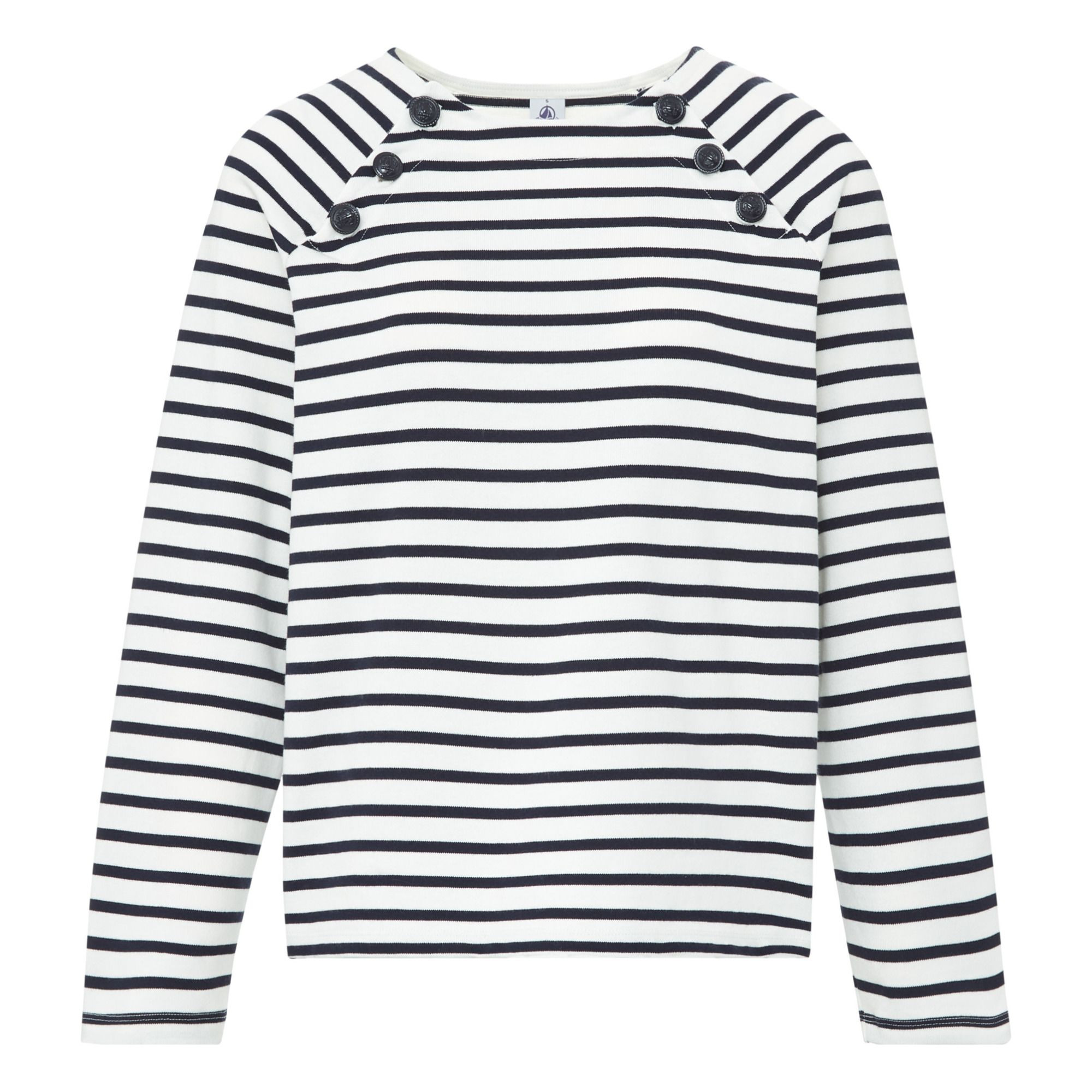 T-shirt Jersey Marinière Caby - Collection Femme | Blanc | Smallable