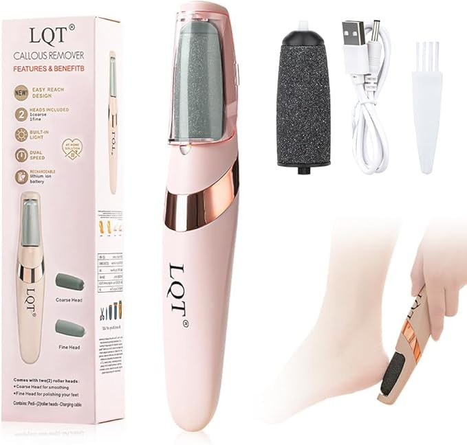 LQT® Electric Foot File – Rechargeable Callus Remover for Hard, Cracked Skin – at-Home Pedic... | Amazon (US)