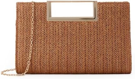 GOKTOW Straw Clutch Top Handbags Raffia Bag Purse Woven Tote CrossBag for Women Beach Summer Trav... | Amazon (US)