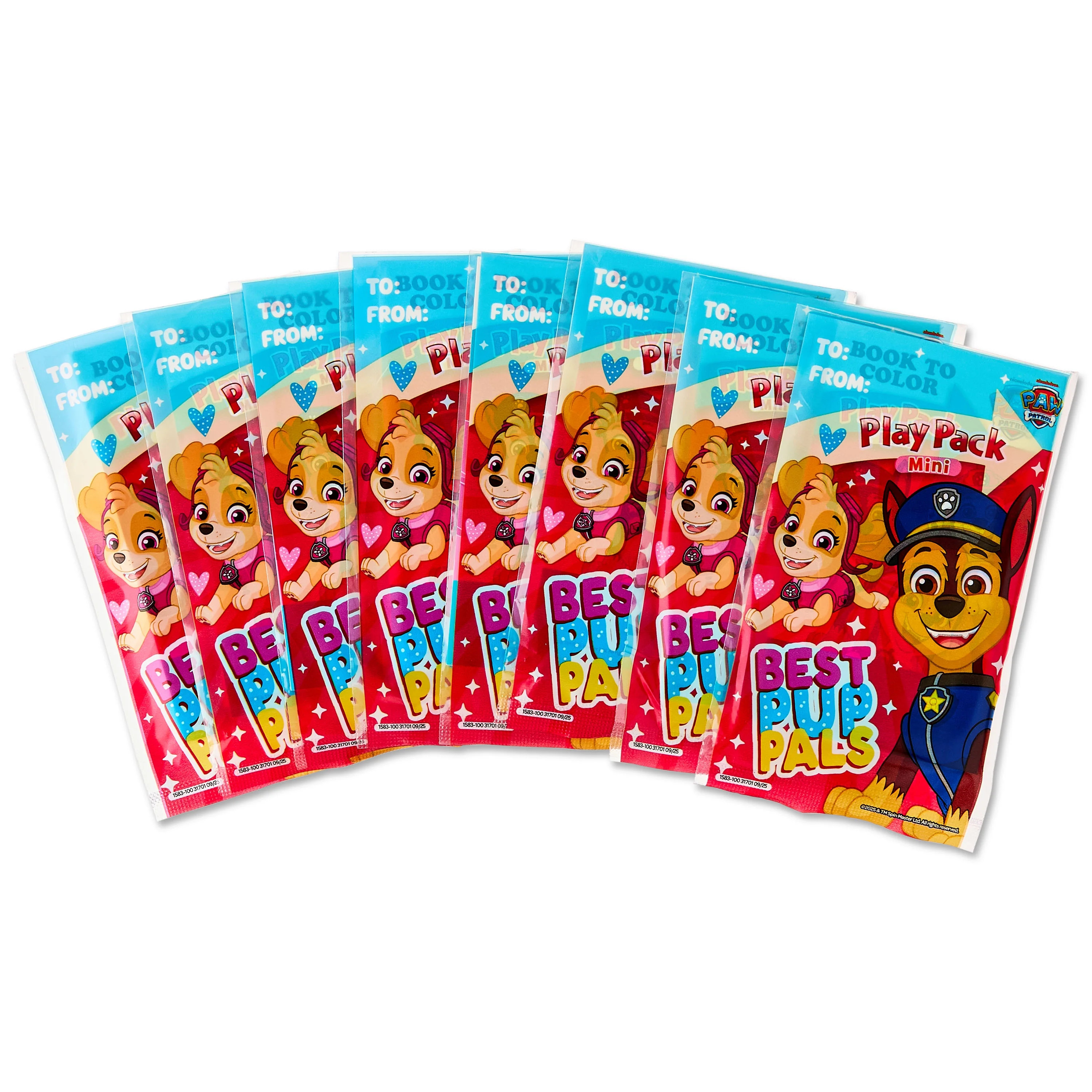 PAW Patrol 8 Count Mini Play Pack with Small Coloring Book and Crayons, Valentine's Day Greeting ... | Walmart (US)