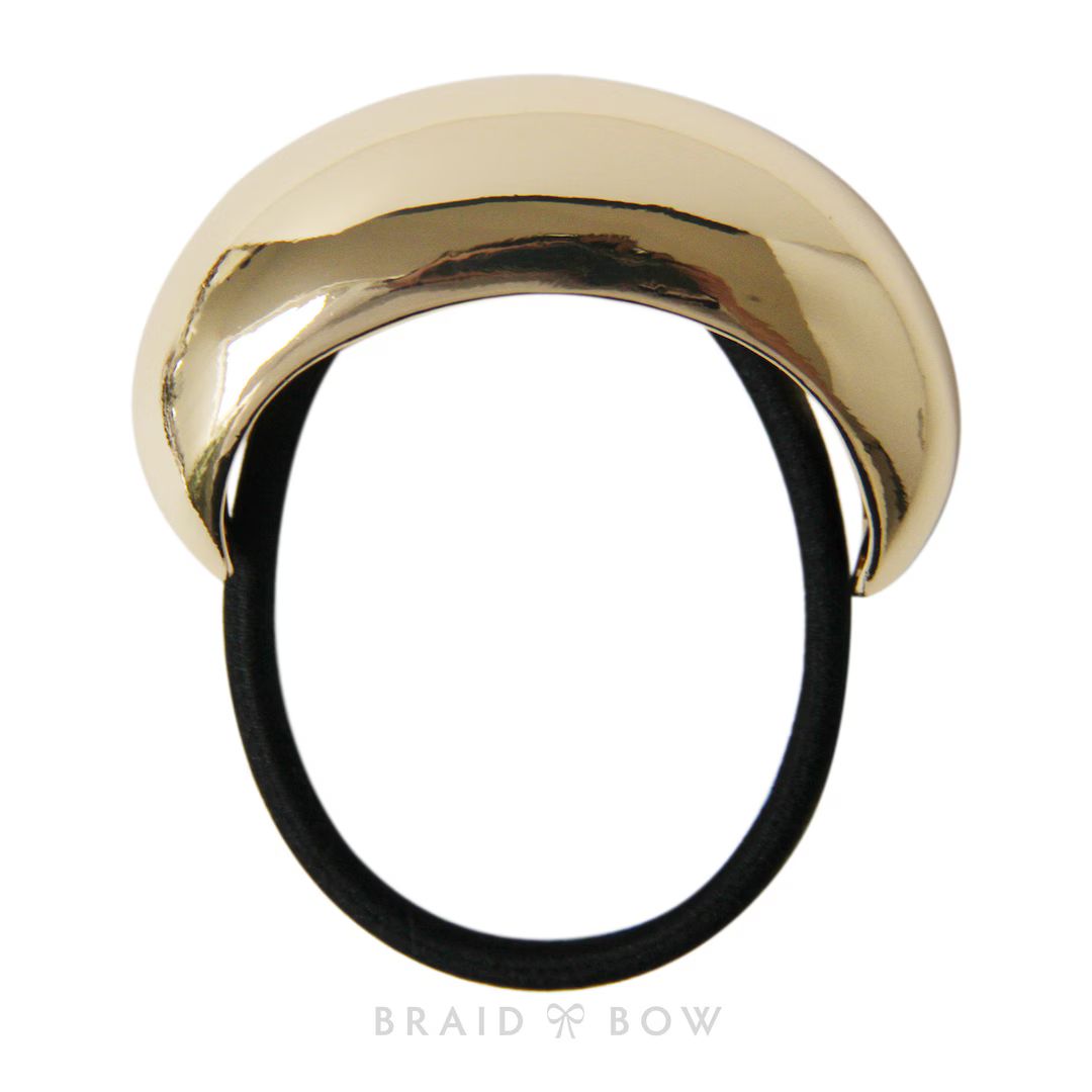 Oversized Sleek Gold Ponytail Holder - Etsy | Etsy (US)