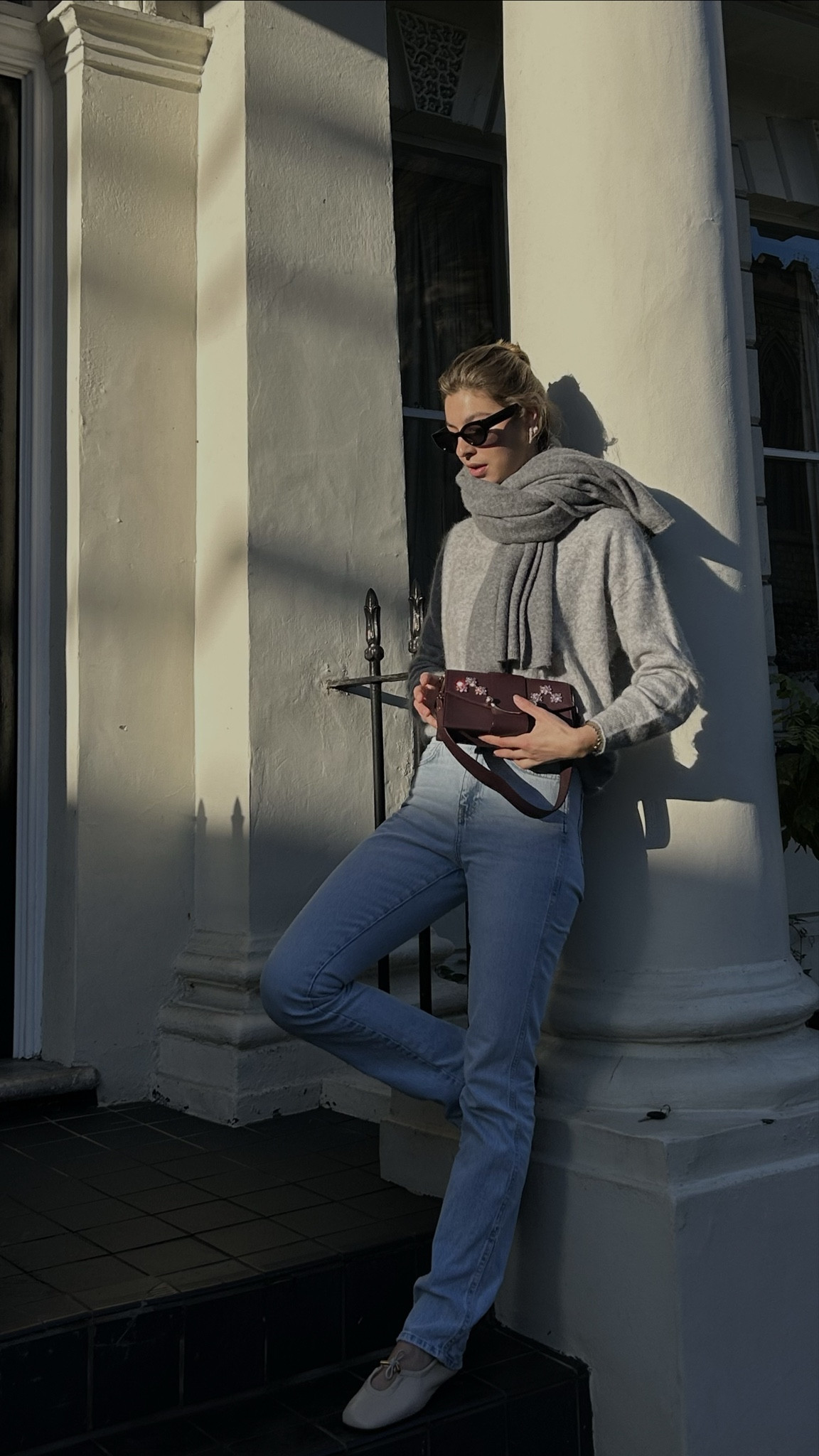 Cozy winter outfit
Cashmere, silk
Burgundy
Grey
Straight jeans
Scarf tricks
Celine sunglasses

#LTKGiftGuide #LTKSeasonal #LTKHoliday