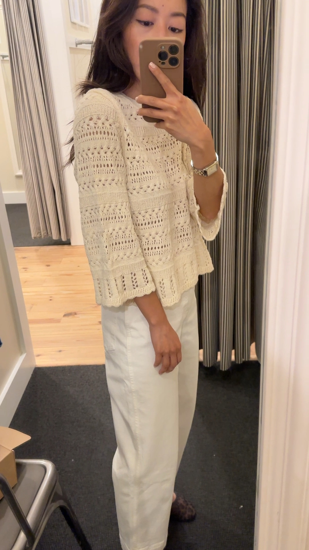 Madewell spring sale try ons

• Madewell Scalloped-Trim Sweater in sand xxs looser shorter fit sweater 

• The Perfect Vintage Wide-Leg Crop Jean in tile white 24 petite. Very versatile and comfortable. 

• Madewell Greta Ballet flats in  mesh in 5H . also love these in the black & white. Cool and comfortable tho not much padding 

Spring outfits, summer sweater, petite friendly, white jeans outfits 

#LTKPetite #LTKSummerEdit #LTKSaleAlert