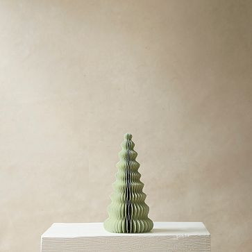 Tonal Green Decorative Paper Tabletop Trees | West Elm (US)