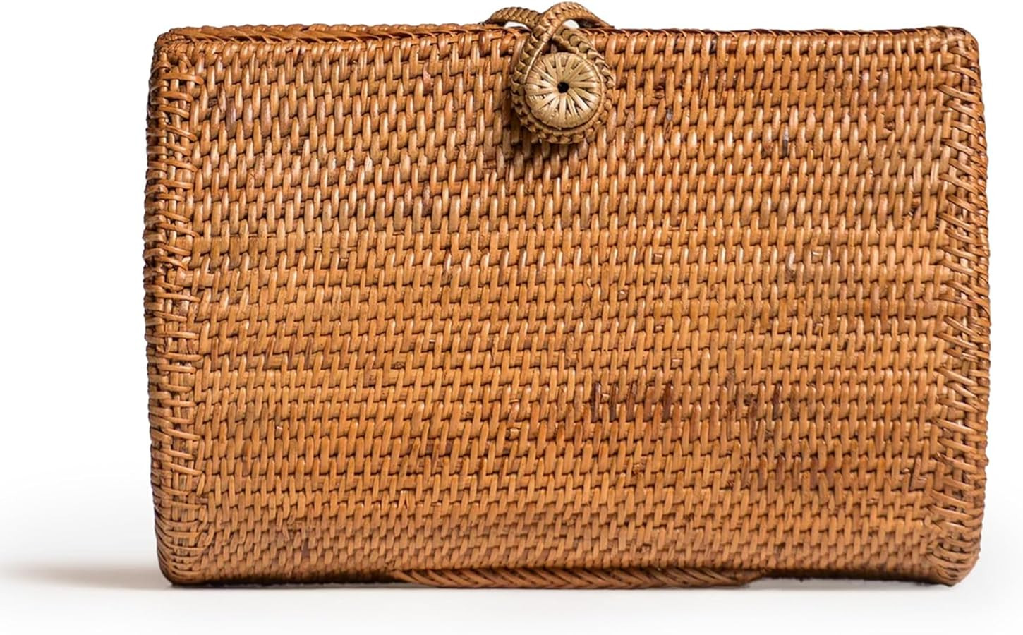Novum Crafts Round Rattan Bag for Women - Handmade Ata Wicker Woven Purse - Circle, Square, Oval ... | Amazon (US)