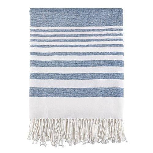 Fennco Styles Classic Striped Fringed Design Throw Blanket 50" W x 60" L | Walmart (US)