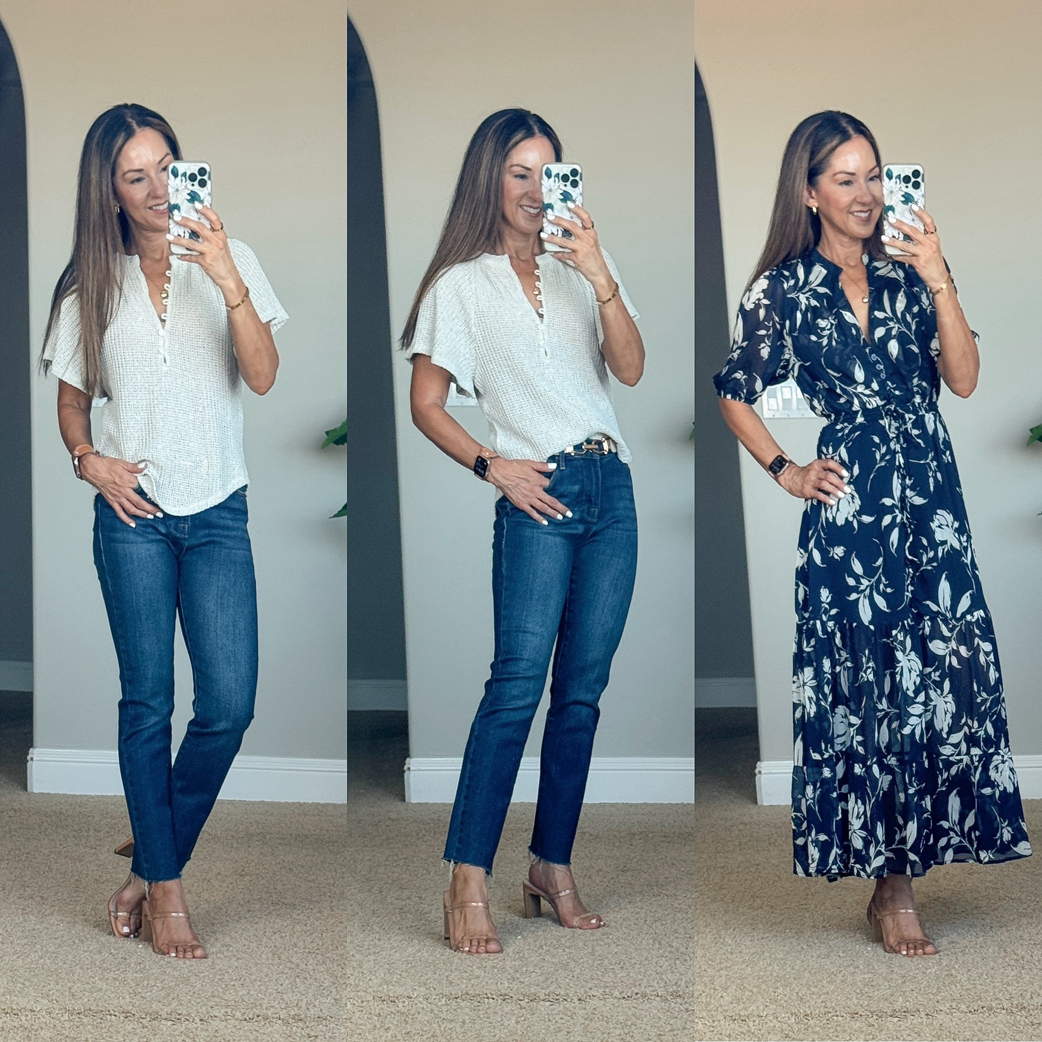 New Arrivals

Use code HOLLY10 for 10% off full-price items, HOLLYSALE10 for 10% off sale items!

I am typically an XS but size down to XXS for most Gibsonlook pieces. Wearing size 24 denim, size down. XXS dress and flutter sleeve top. 

Summer outfit  summer dress  floral dress  everyday outfit  casual style  denim  jeans  white blouse  heels  accessories  EverydayHollyy

#LTKSeasonal #LTKstyletip #LTKover40