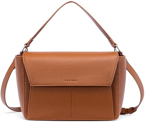 Vegan Leather Crossbody Purse for Women with Top Handle and Flap | Amazon (US)