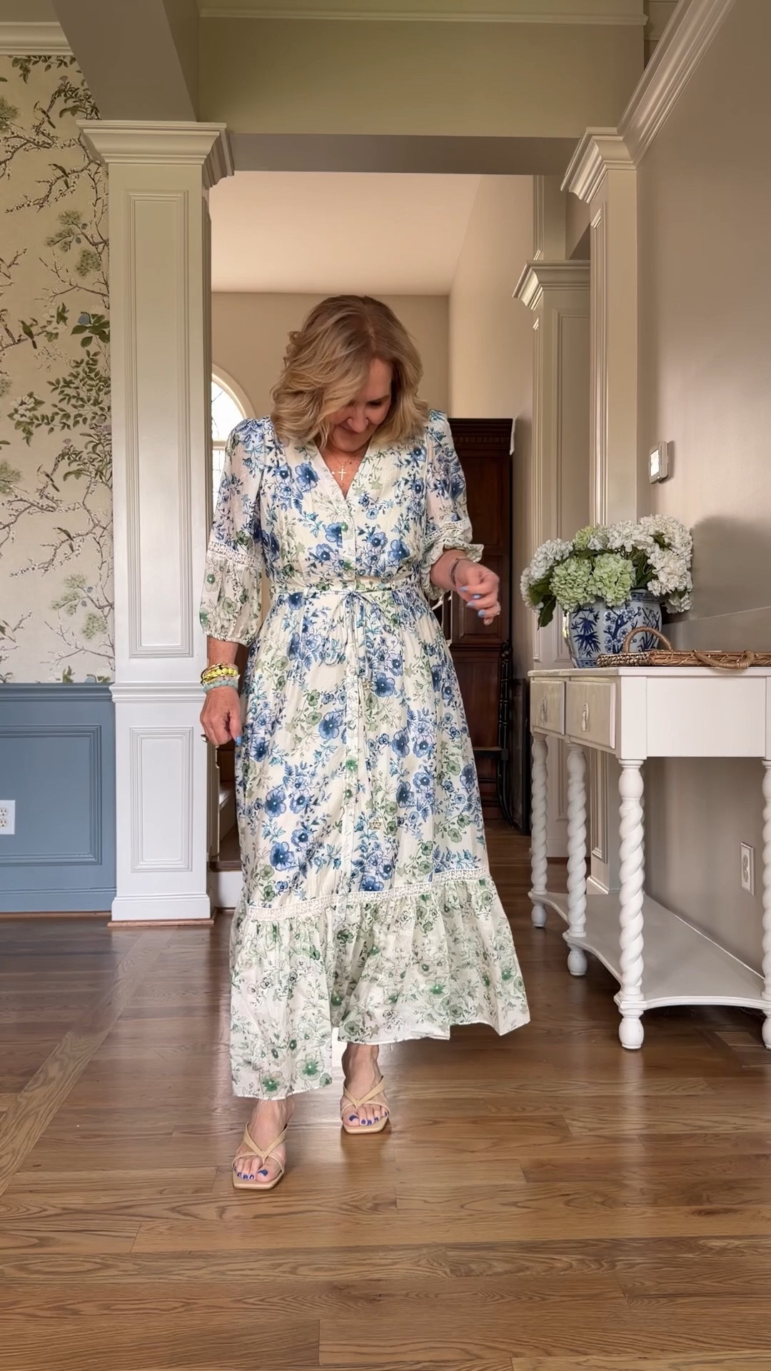 Dresses I’m wearing my regular size 8 or medium in all. The blue maxi is a medium petite. 

20% off my bracelet stack code NANETTE20
Easter dress shower dress graduation dress 
#LTKOver40 #LTKPetite #LTKSaleAlert

#LTKWedding