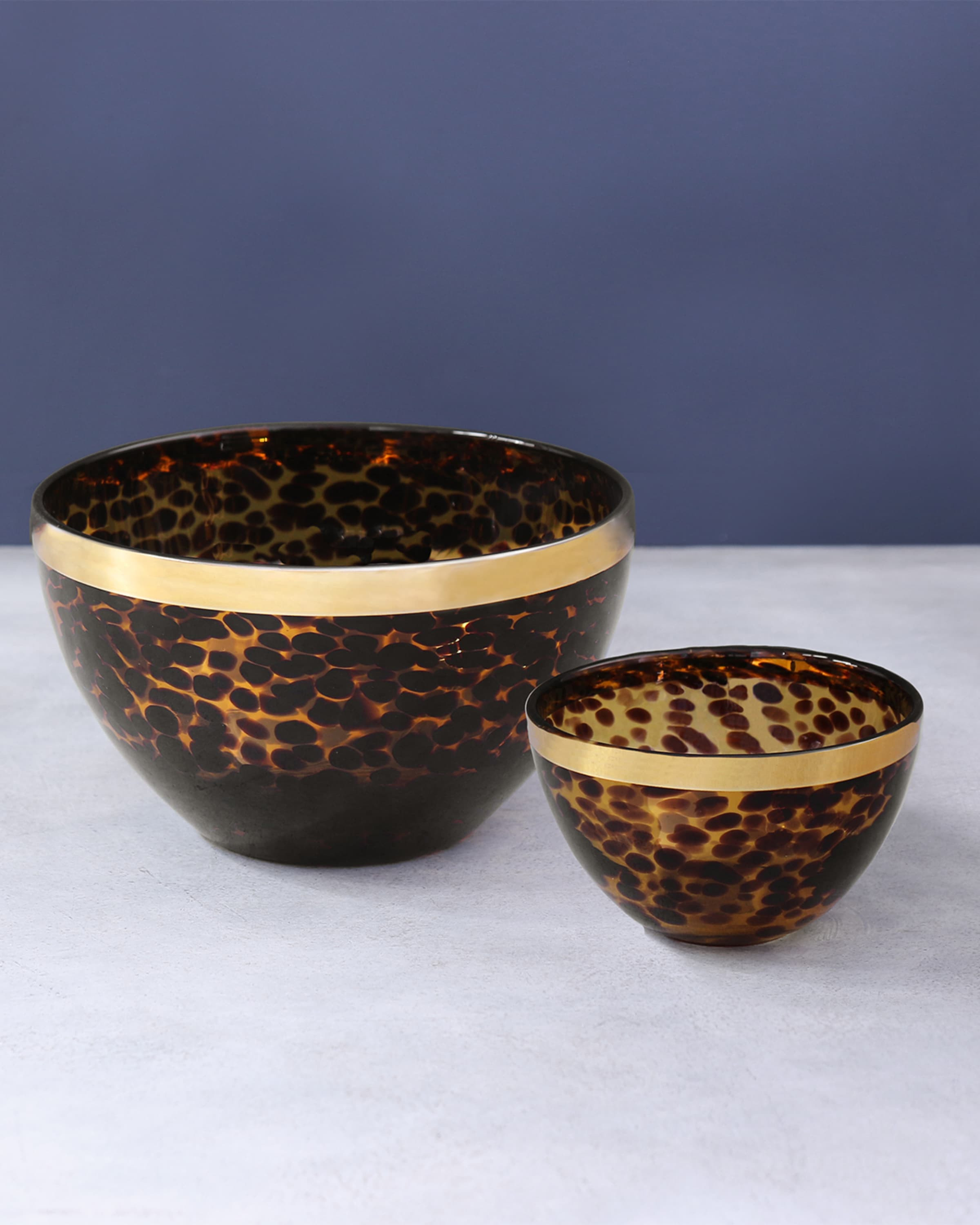 GLASS Tortoise and Golden 8" Bowl | Horchow