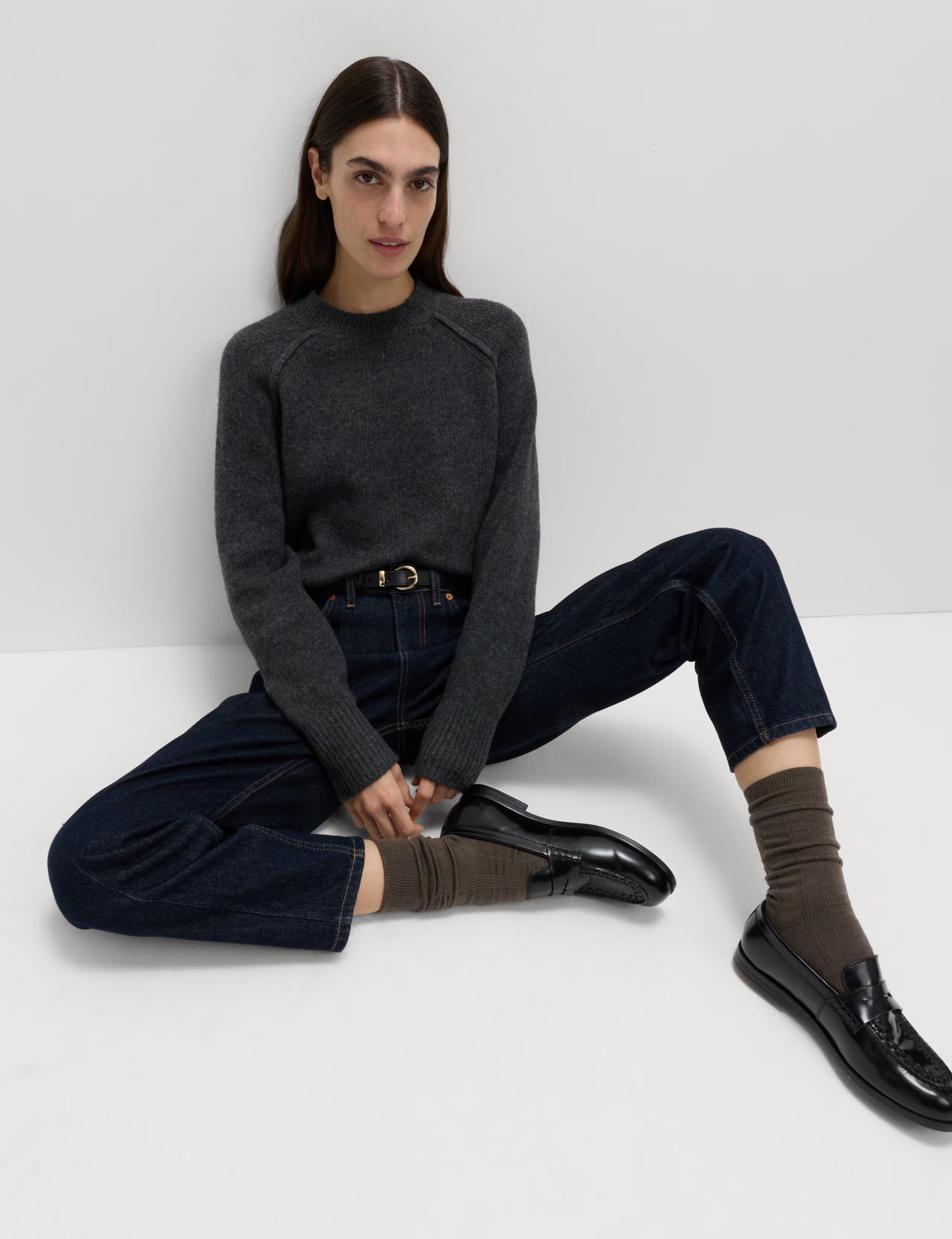 Textured Crew Neck Jumper with Wool | Marks & Spencer (UK)