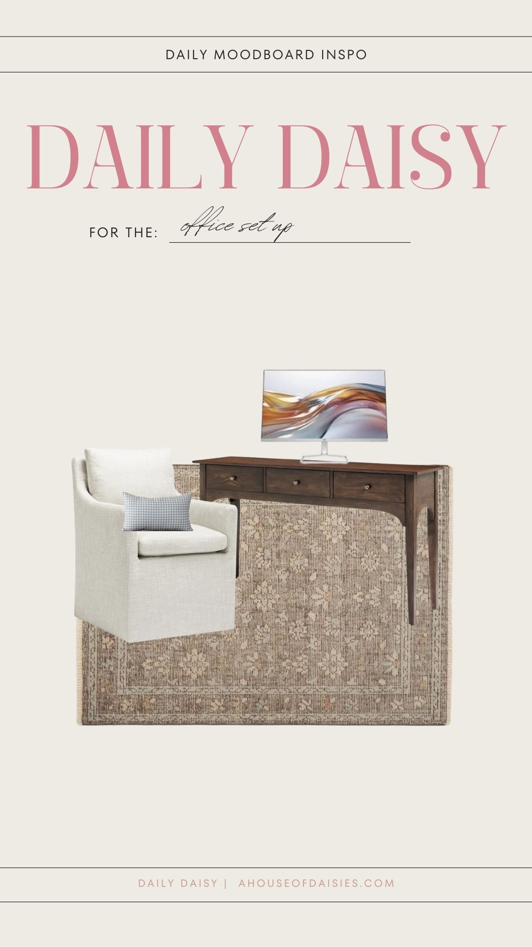 Office decor, desk, office chair, gingham pillow, gingham decor, vintage rug, neutral rug 

#LTKHome #LTKFindsUnder50 #LTKStyleTip