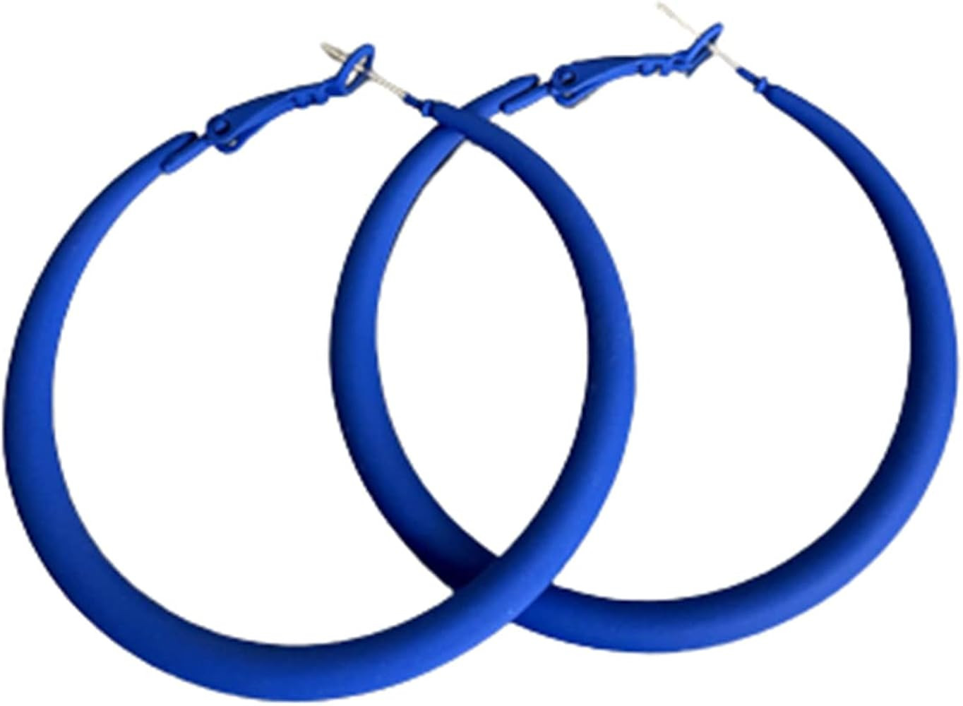 Colorful Matte Hoop Earrings 80s Hoop Earring Retro Earrings Neon Earrings Bright Fluorescence Ro... | Amazon (US)